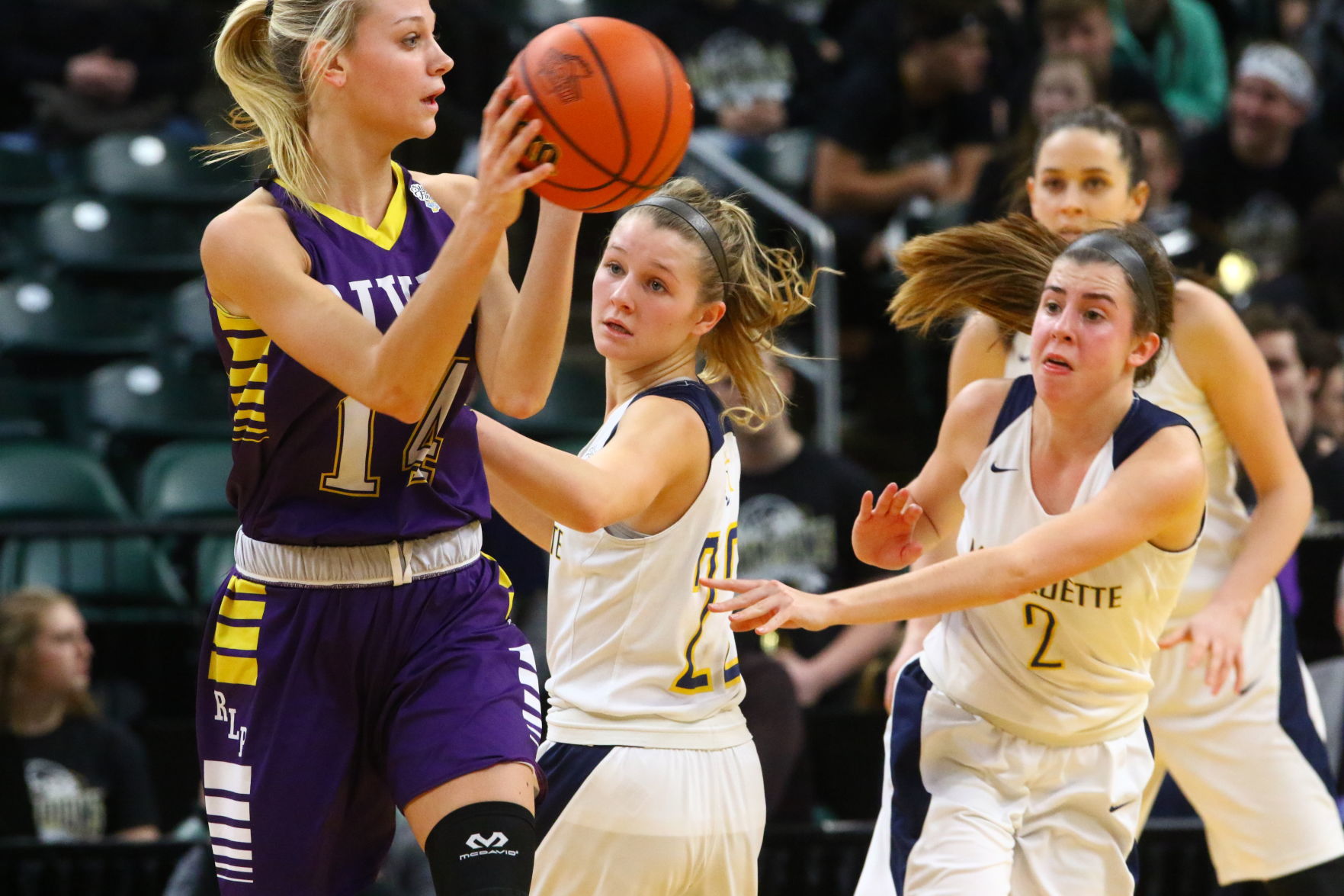 Gallery: Girls Basketball State Finals: Marquette Catholic vs. Vincennes Rivet